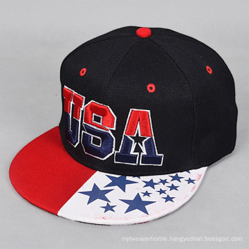 Fashion Mens Stylish Print Brim 3D Embroidery Snapback Cap